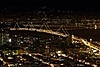 th bay bridge at night