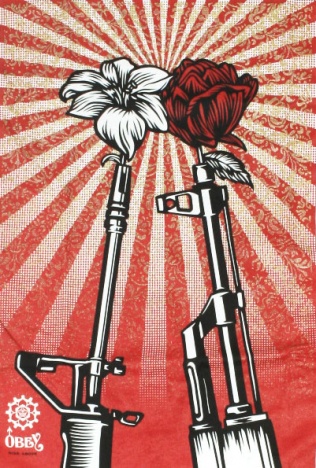 obey t guns and flowers m