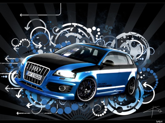 AUDI S3 AVANT VECTOR ART by BADH13