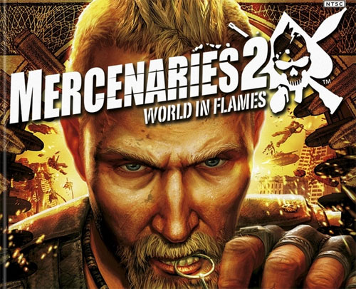Mercenaries 2: World in flames top-half of box cover